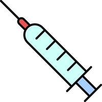 Syringe Line Filled Icon vector