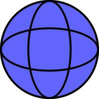 Globe Line Filled Icon vector