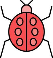 Insect Line Filled Icon vector