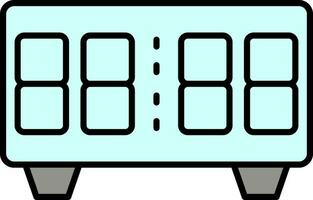 Digital Clock Line Filled Icon vector