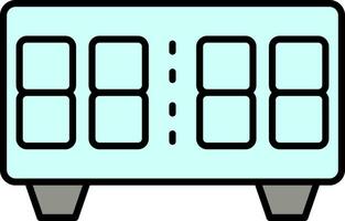 Digital Clock Line Filled Icon vector