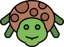 Turtle Line Filled Icon vector