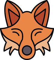 Fox Line Filled Icon vector