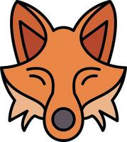 Fox Line Filled Icon vector