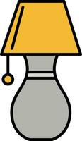 Table Lamp Line Filled Icon vector