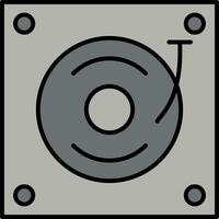 Turntable Line Filled Icon vector