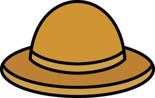 Hat Line Filled Icon vector