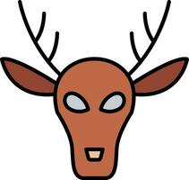 Deer Line Filled Icon vector