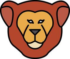 Lioness Line Filled Icon vector