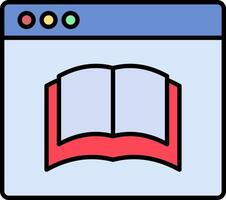 Ebook Line Filled Icon vector