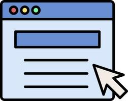 Web Portal Line Filled Icon vector