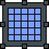 Grid Line Filled Icon vector