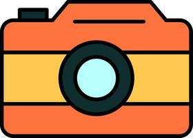 Photo Camera Line Filled Icon vector