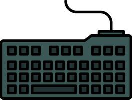 Keyboard Line Filled Icon vector