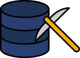 Data Mining Line Filled Icon vector