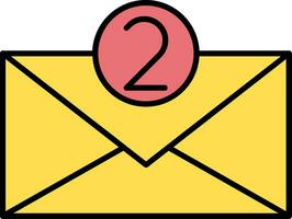 Email Line Filled Icon vector