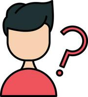 Questions Line Filled Icon vector