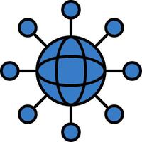 Networking Line Filled Icon vector