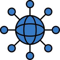 Networking Line Filled Icon vector