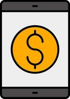 Valuable Line Filled Icon vector