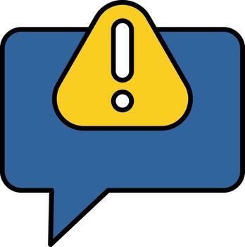 Error Message Line Filled Icon vector