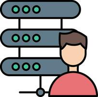 Data Scientist Line Filled Icon vector