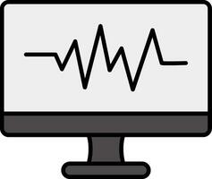 Frequency Line Filled Icon vector