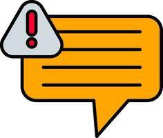 Warning Line Filled Icon vector