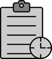 Waiting List Line Filled Icon vector