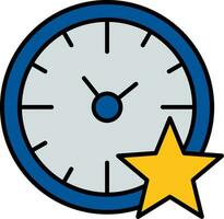 Favourite Time Line Filled Icon vector