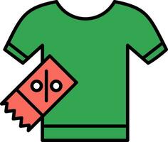 Shirt Line Filled Icon vector