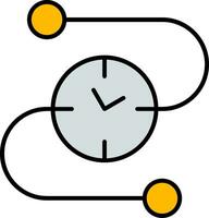 Time Line Line Filled Icon vector