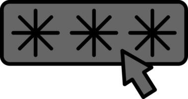 Pin Number Line Filled Icon vector