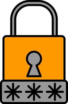 contraseña línea lleno icono vector