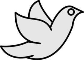 Dove Line Filled Icon vector