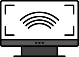 Smart Tv Line Filled Icon vector