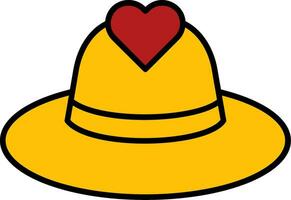 Hat Line Filled Icon vector