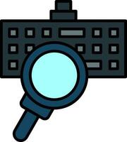 Keylogger Line Filled Icon vector