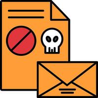 Spam Line Filled Icon vector