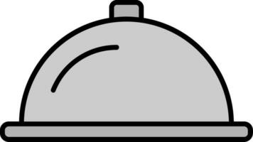 Serving Dish Line Filled Icon vector