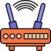 Wifi Line Filled Icon vector
