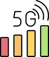 Signal Status Line Filled Icon vector