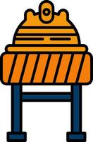 Roadblock Line Filled Icon vector