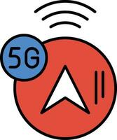 Navigation Line Filled Icon vector