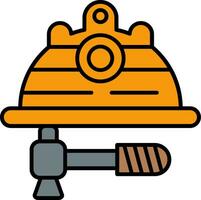 Hat Line Filled Icon vector