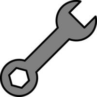 Spanner Line Filled Icon vector