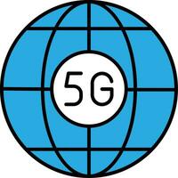 Global Line Filled Icon vector