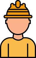 Labor Line Filled Icon vector