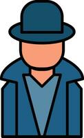 Hacker Line Filled Icon vector