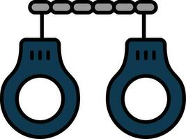 Handcuffs Line Filled Icon vector